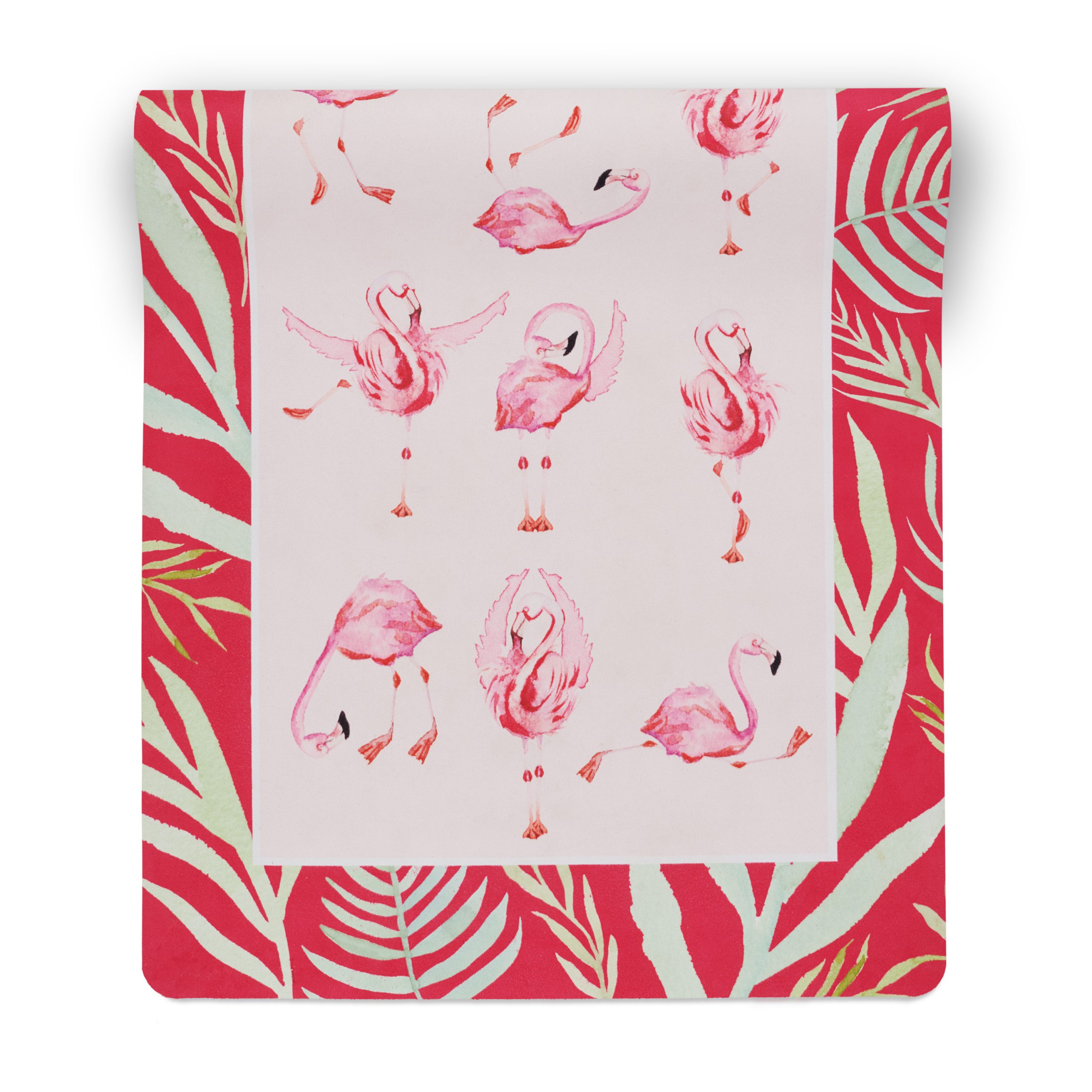 Suede yoga mat flamingo design anti slip order today