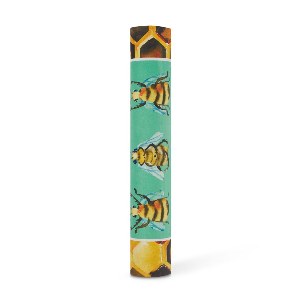 Bee Yoga Mat Green With Honeycomb Border -Bee Unique